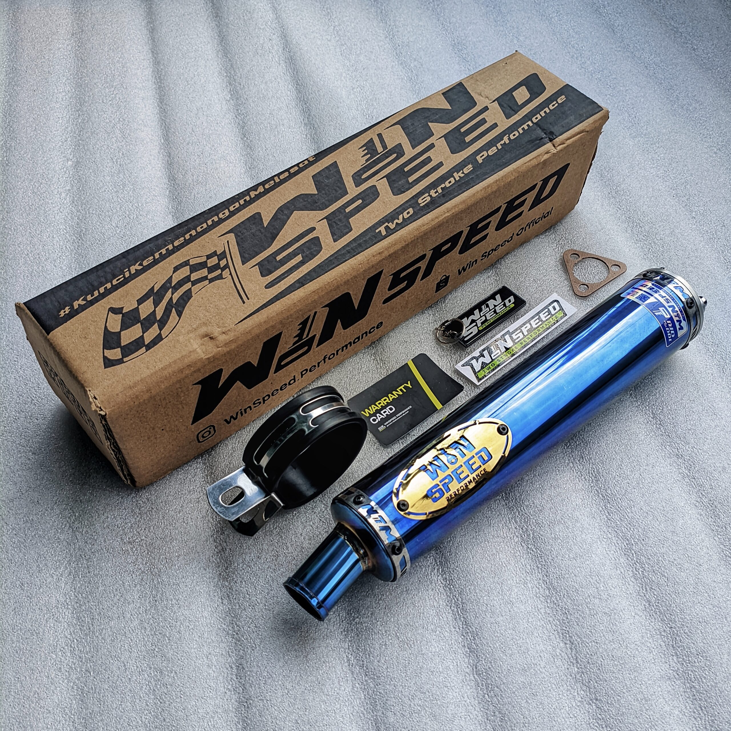 SILENCERS STAINLEES FULL BLUE LOGO STAINLES GOLD