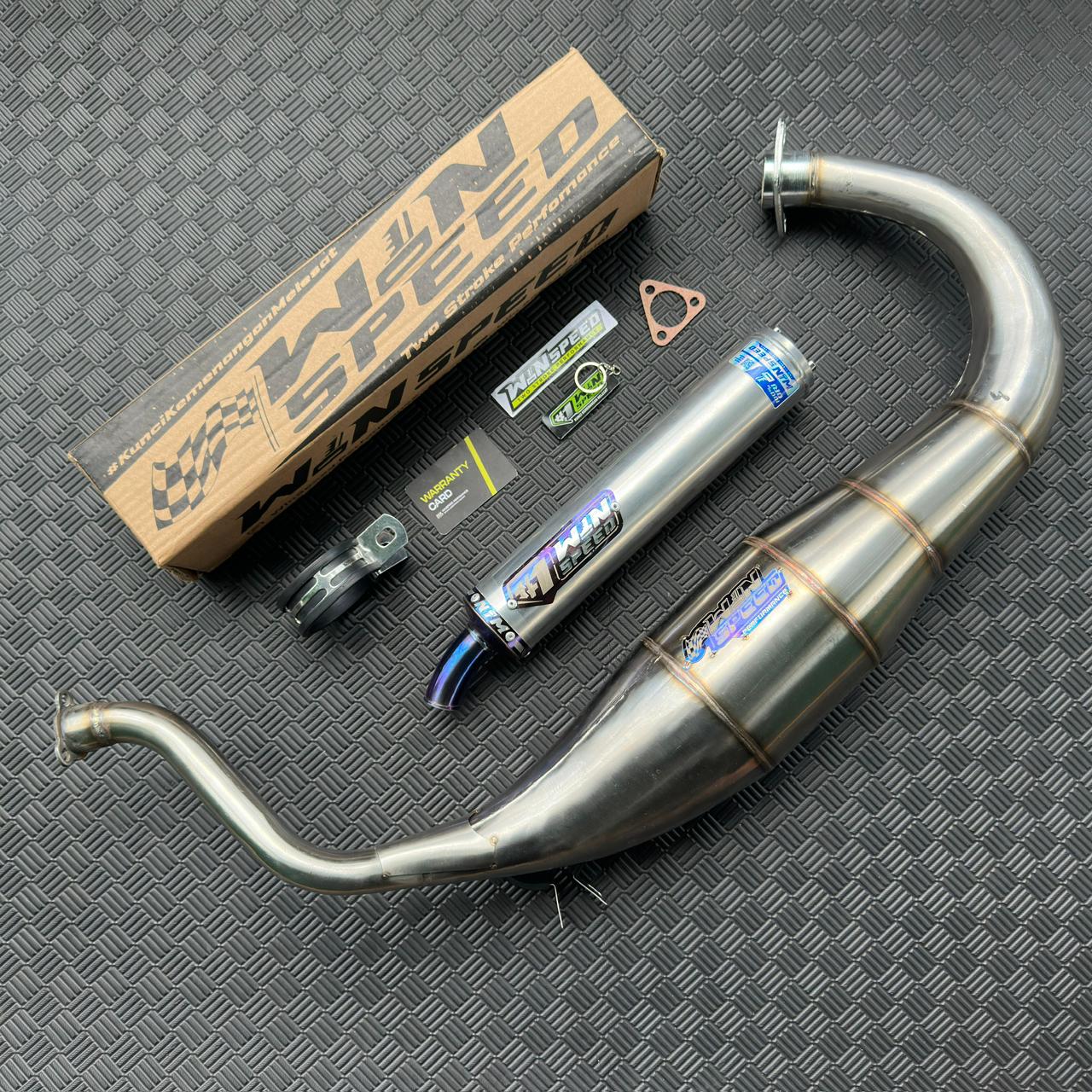 Fullsystem Silencers Polished Aluminium Logo List Stainlees Purple , Exhaust Chamber Super Cobra, Stainless Press , KR150, KRR150, KRR150ZX, Serpico - Image 5