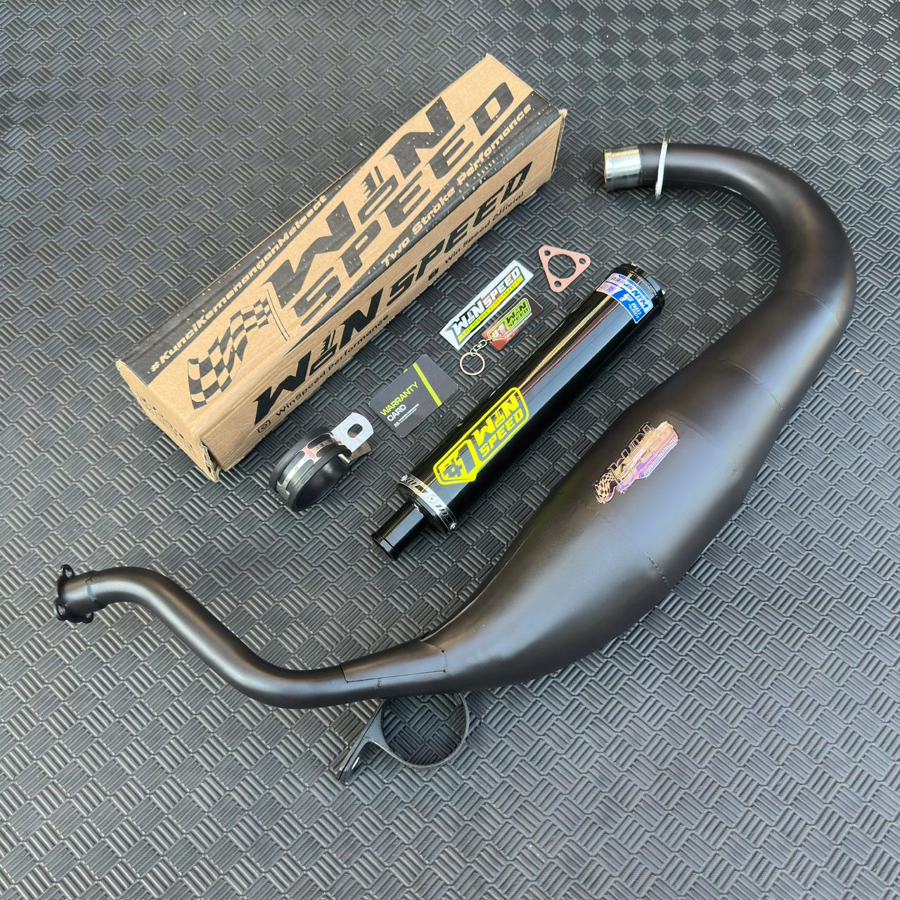 Fullsystem Silencers Aluminium Black Powder Coated Endcap CNC , Exhaust Chamber Super Cobra, Clearcoated Mild Steel Black Coating, KR150, KRR150, KRR150ZX, Serpico - Image 2