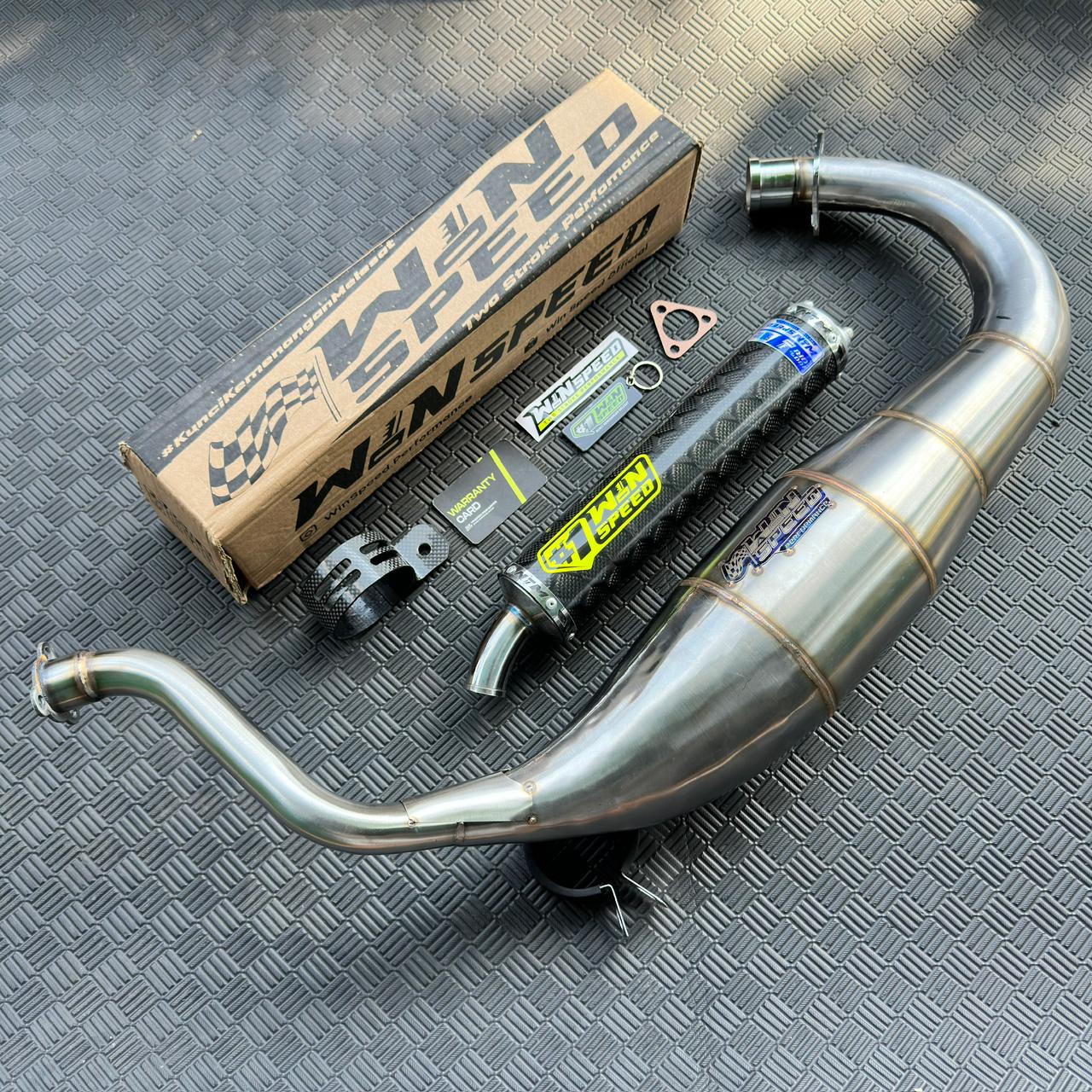 Fullsystem Carbon Jaguard & Lightning Glossy , Exhaust Chamber Super Cobra, Stainless Press , KR150, KRR150, KRR150ZX, Serpico - Image 4