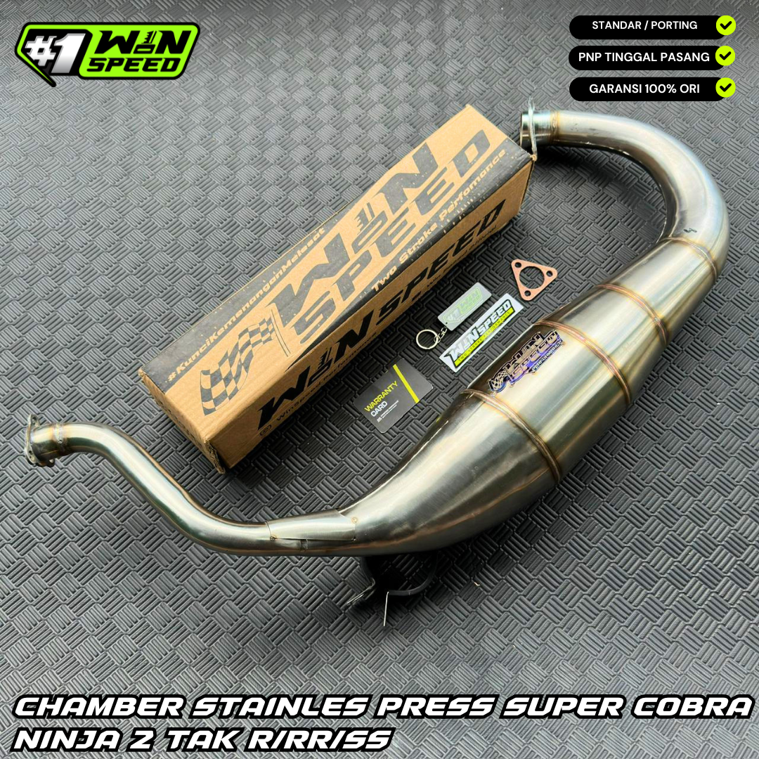 Set, Exhaust Chamber Super Cobra, Stainless , KR150, KRR150, KRR150ZX, Serpico