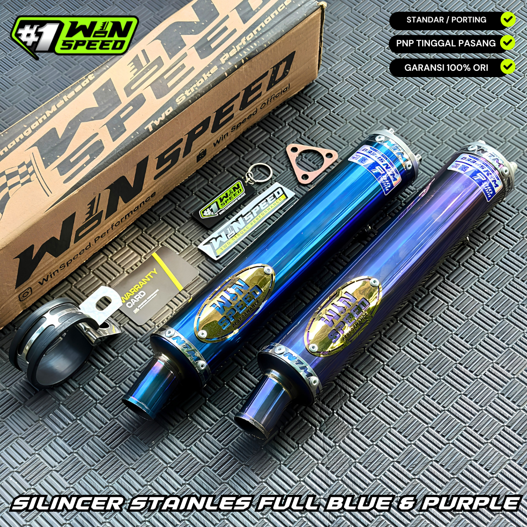 SILENCERS STAINLEES FULL BLUE LOGO STAINLES GOLD