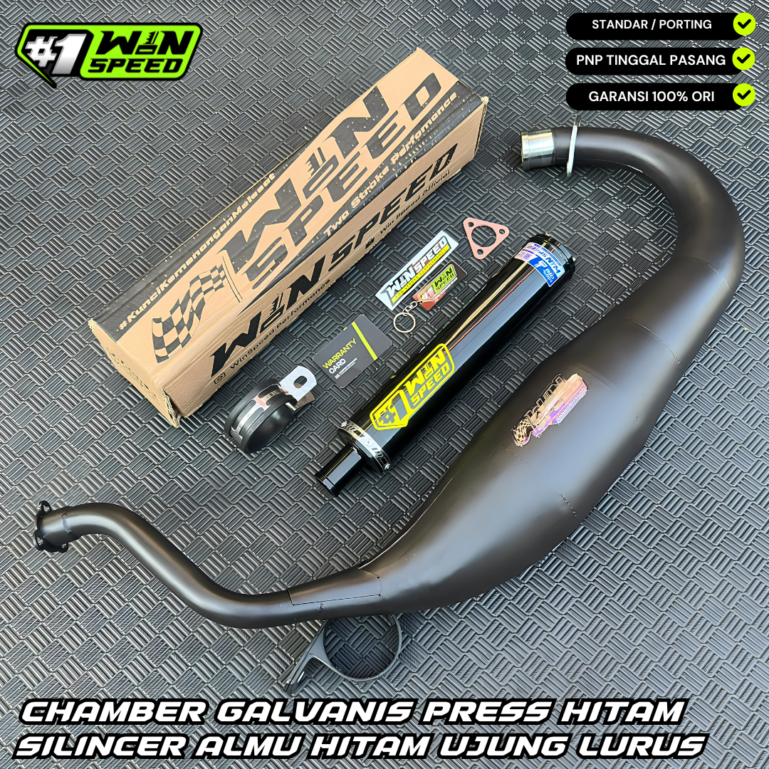 Fullsystem Silencers Aluminium Black Powder Coated Endcap CNC , Exhaust Chamber Super Cobra, Clearcoated Mild Steel Black Coating, KR150, KRR150, KRR150ZX, Serpico