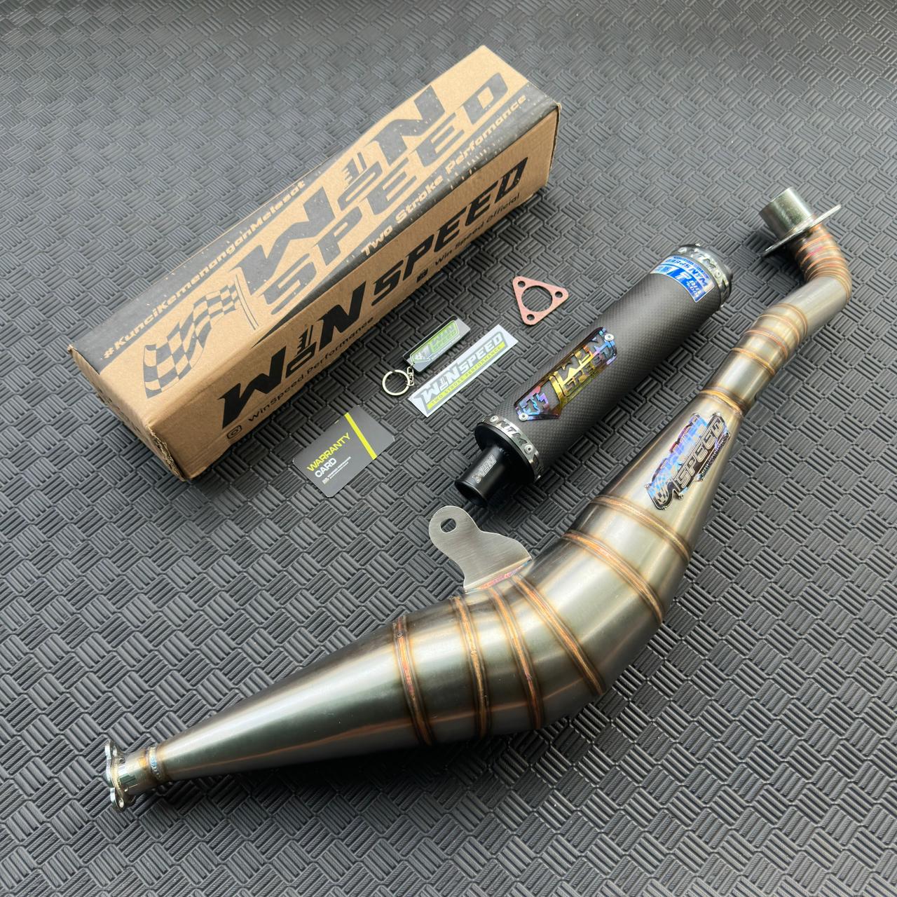 Fullsystem Silencer Carbon Plain Doff & Spreadtow, Exhaust Chamber Stainless BM POWER Side Model , YAMAHA F1ZR, F1Z, FORCE ONE - Image 4