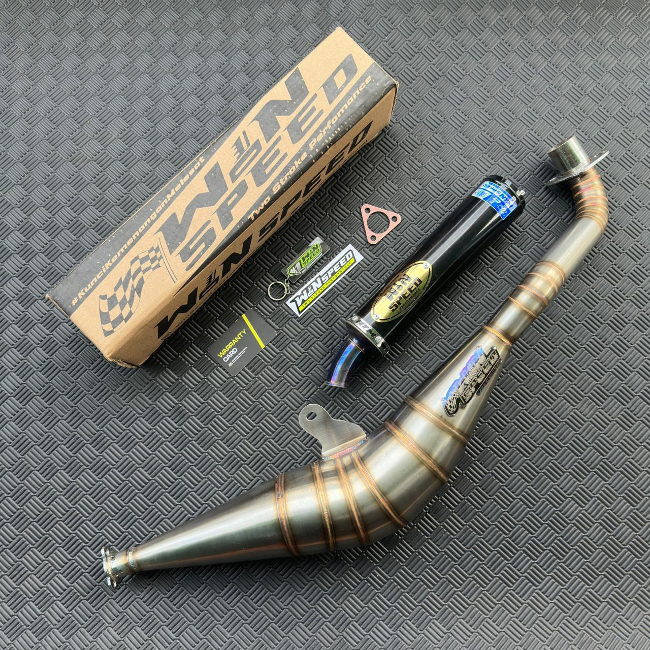 Fullsystem Silencer Aluminium Black Coating Logo Gold , Exhaust Chamber Stainless BM POWER Side Model , YAMAHA F1ZR, F1Z, FORCE ONE - Image 3