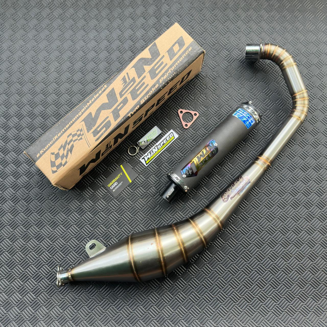Fullsystem Silencers Carbon Spreadtow & Plain Doff , Exhaust Chamber Stainless Side Model , SATRIA 2 STROKE - Image 5