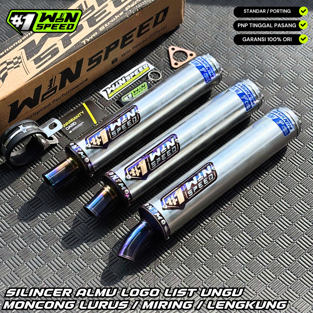 SILENCER ALUMINIUM LOGO LIST STAINLESS PURPLE
