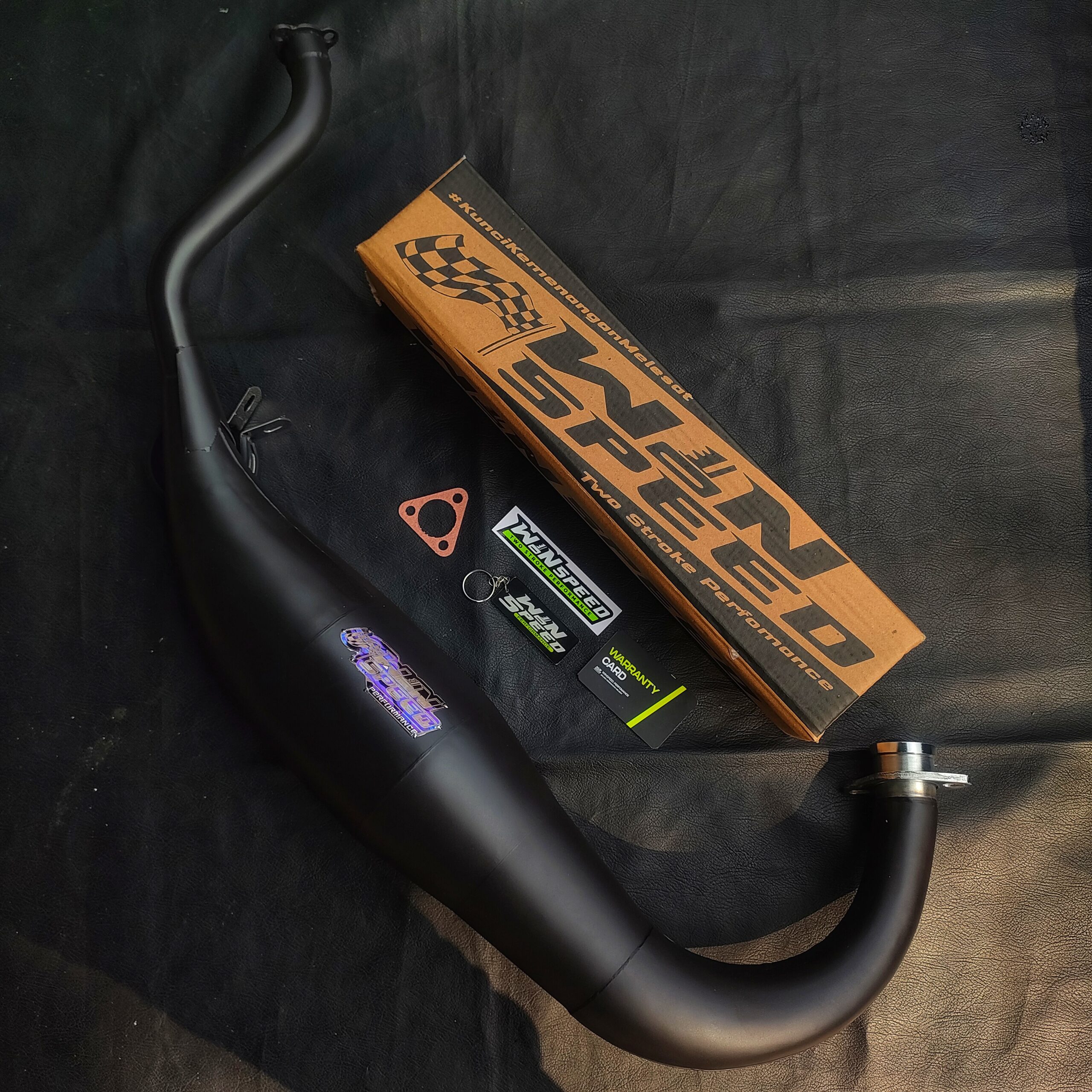Set, Exhaust Chamber Super Cobra, Clearcoated mild steel black coating , KR150, KRR150, KRR150ZX, Serpico