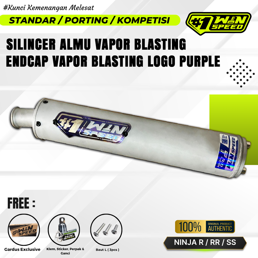 SILENCERS Aluminium Vapor Blasting For Ninja 2 Tak WINSPEED PERFOMANCE