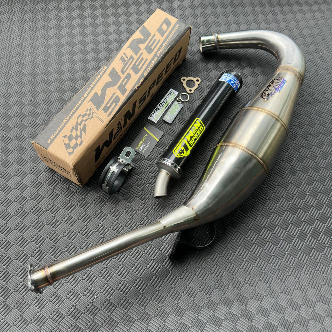 Fullsystem Silencers Alumunium Logo Sticker Emboss , Exhaust Chamber Standar, Stainless Press , KR150, KRR150, KRR150ZX, Serpico - Image 4