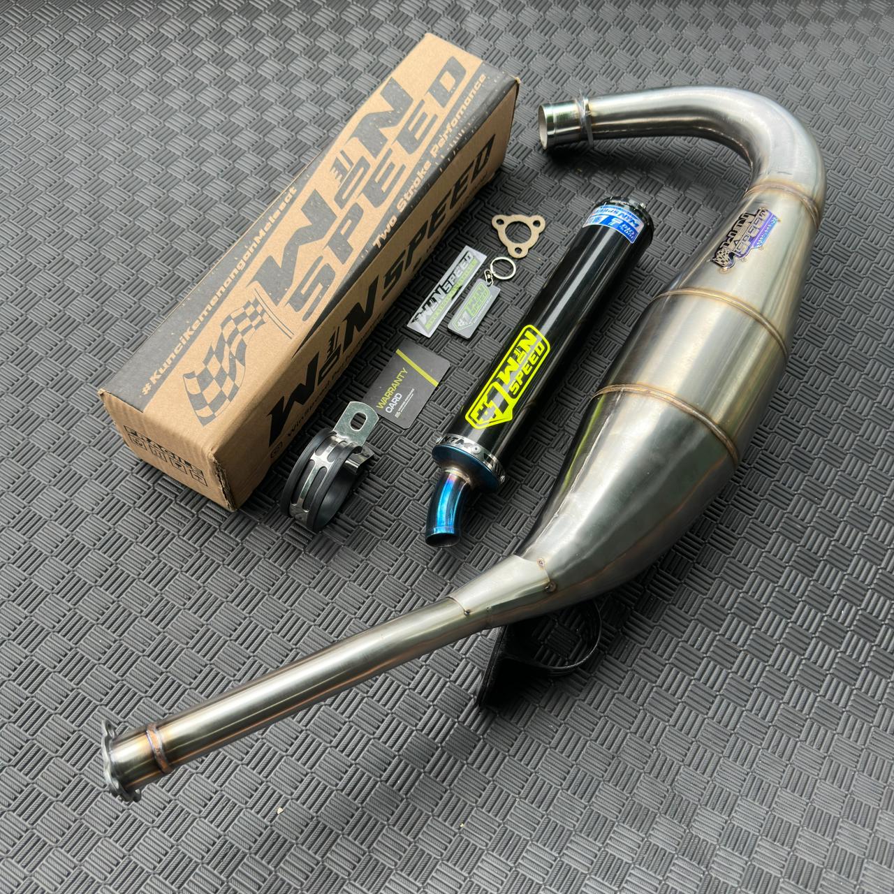 Fullsystem Silencers Alumunium Logo Sticker Emboss , Exhaust Chamber Standar, Stainless Press , KR150, KRR150, KRR150ZX, Serpico - Image 3