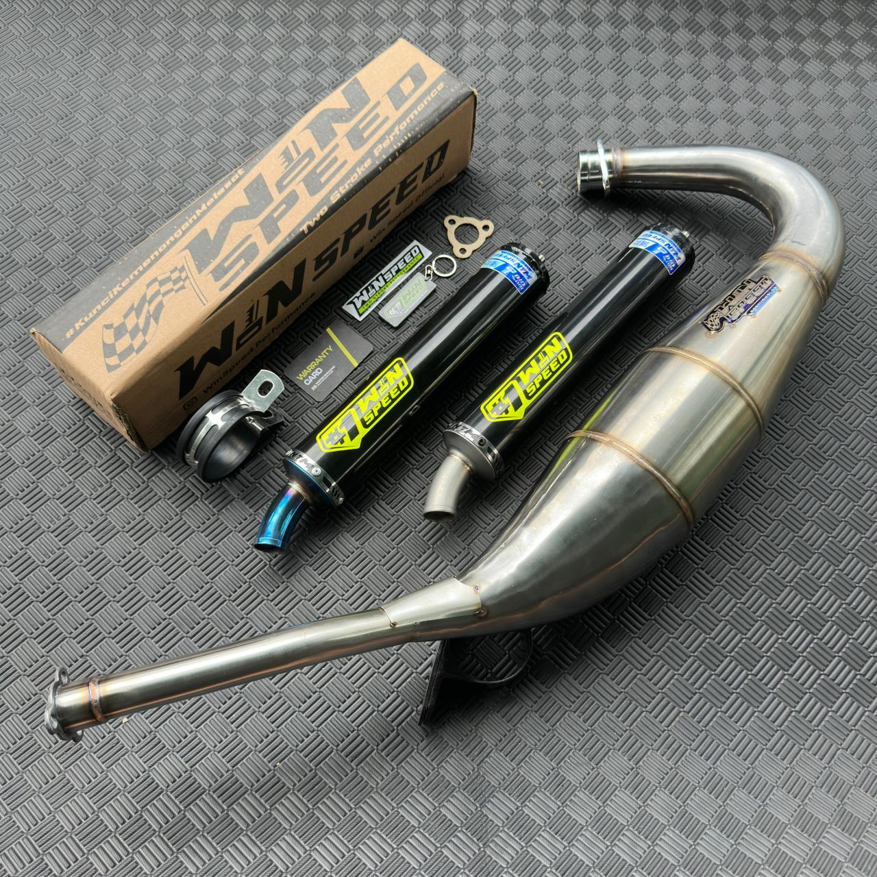 Fullsystem Silencers Alumunium Logo Sticker Emboss , Exhaust Chamber Standar, Stainless Press , KR150, KRR150, KRR150ZX, Serpico - Image 2