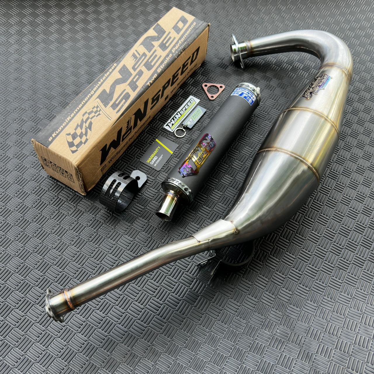 Fullsystem Silencers Carbon Plain Doff , Exhaust Chamber Standar Stainless Press , KR150, KRR150, KRR150ZX, Serpico - Image 2