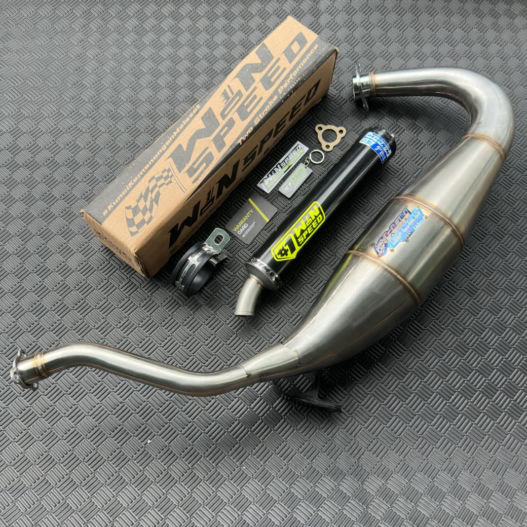 Fullsystem Silencers Aluminium Logo Sticker Emboss , Exhaust Chamber Cobra Medium, Stainless Press , KR150, KRR150, KRR150ZX, Serpico - Image 5