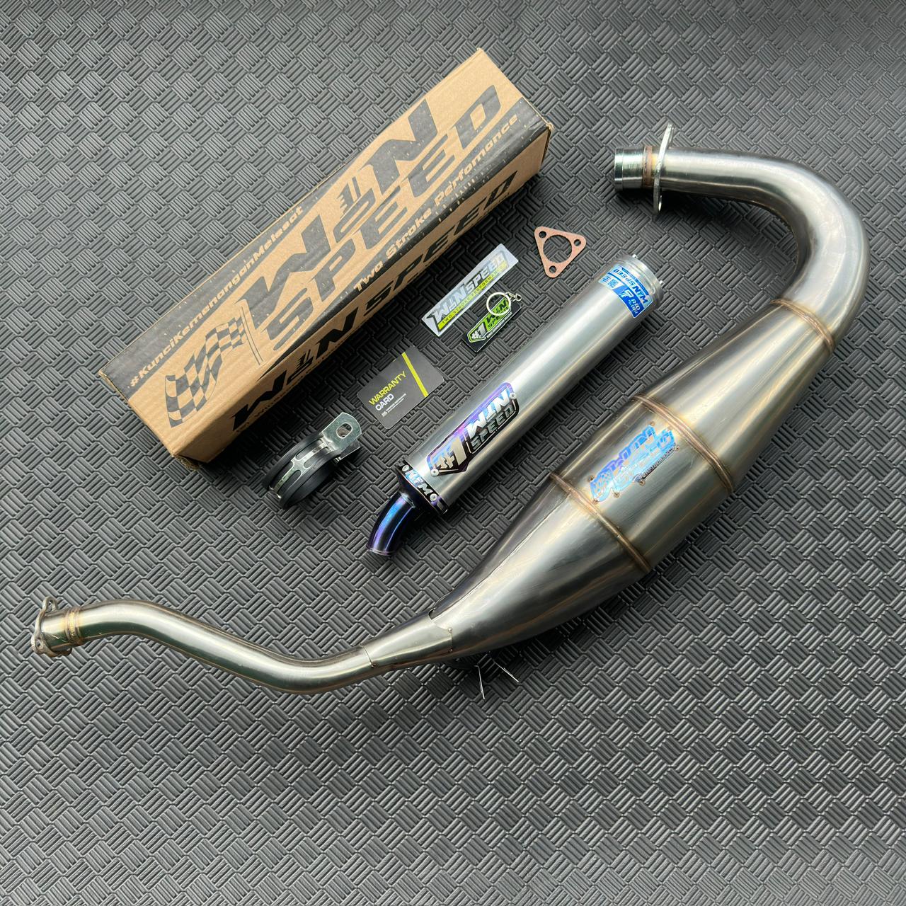 Fullsystem Silencers Polished Aluminium Logo List Stainlees Purple , Exhaust Chamber Cobra Medium, Stainless Press , KR150, KRR150, KRR150ZX, Serpico - Image 8