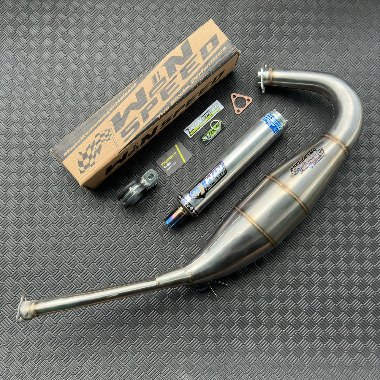 Fullsystem Silencer Polished Aluminium Logo List Stainlees Purple , Exhaust Chamber Standar, Stainless Press , KR150, KRR150, KRR150ZX, Serpico - Image 4