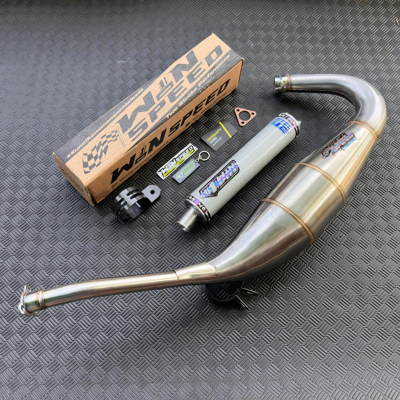 Fullsystem Silencers Carbon Hexagon Texalium Glossy , Exhaust Chamber Standar, Stainless Press , KR150, KRR150, KRR150ZX, Serpico - Image 2
