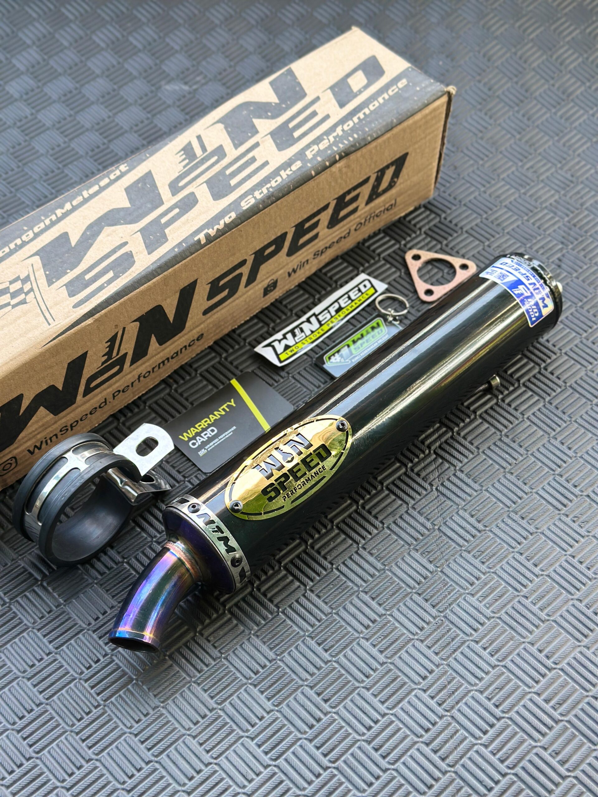 SILENCERS ALMU LOGO STAINLES BLUE GOLD WINSPEED - Image 3