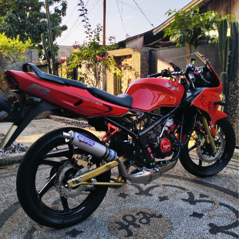 Fullsystem Silencers Carbon Hexagon Texalium Glossy , Exhaust Chamber Cobra Medium, Stainless Press , KR150, KRR150, KRR150ZX, Serpico - Image 6