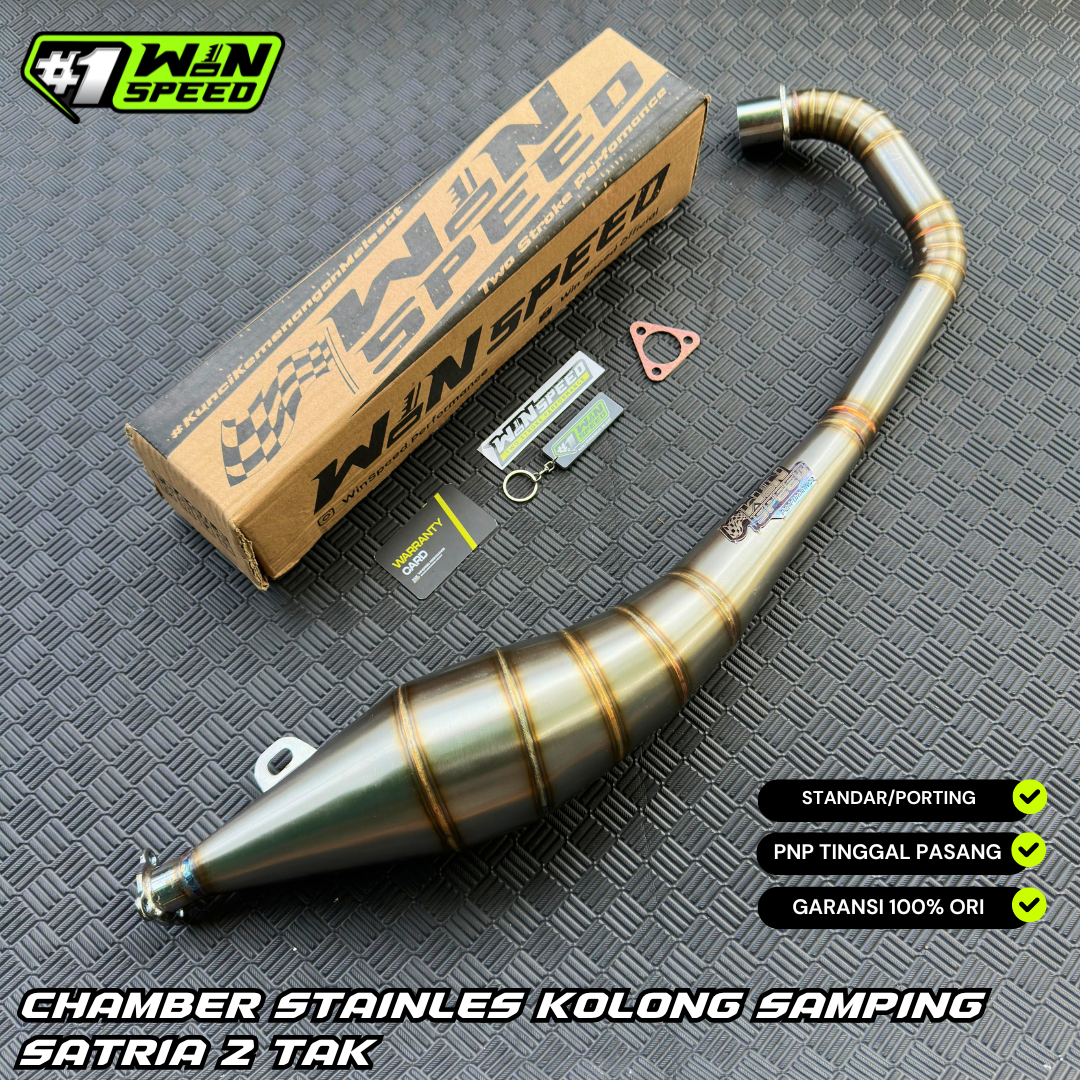 Set, Exhaust Chamber Side Undercarriage Model, Stainless , SATRIA 2 STROKE