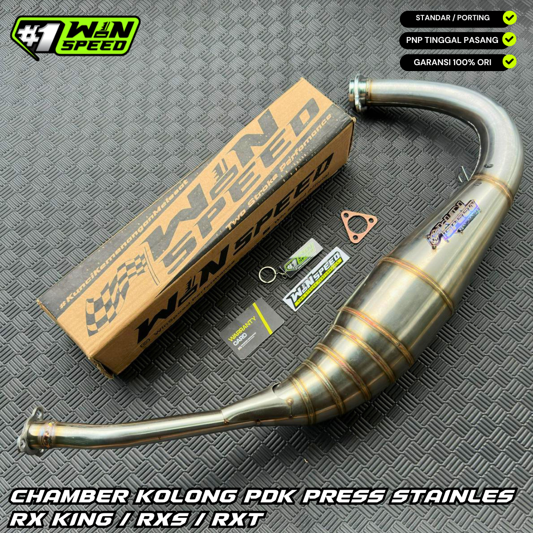 Set, Exhaust Chamber PDK NECK PRESS UNDERWEAR MODEL, Stainless , YAMAHA RX KING, RXS