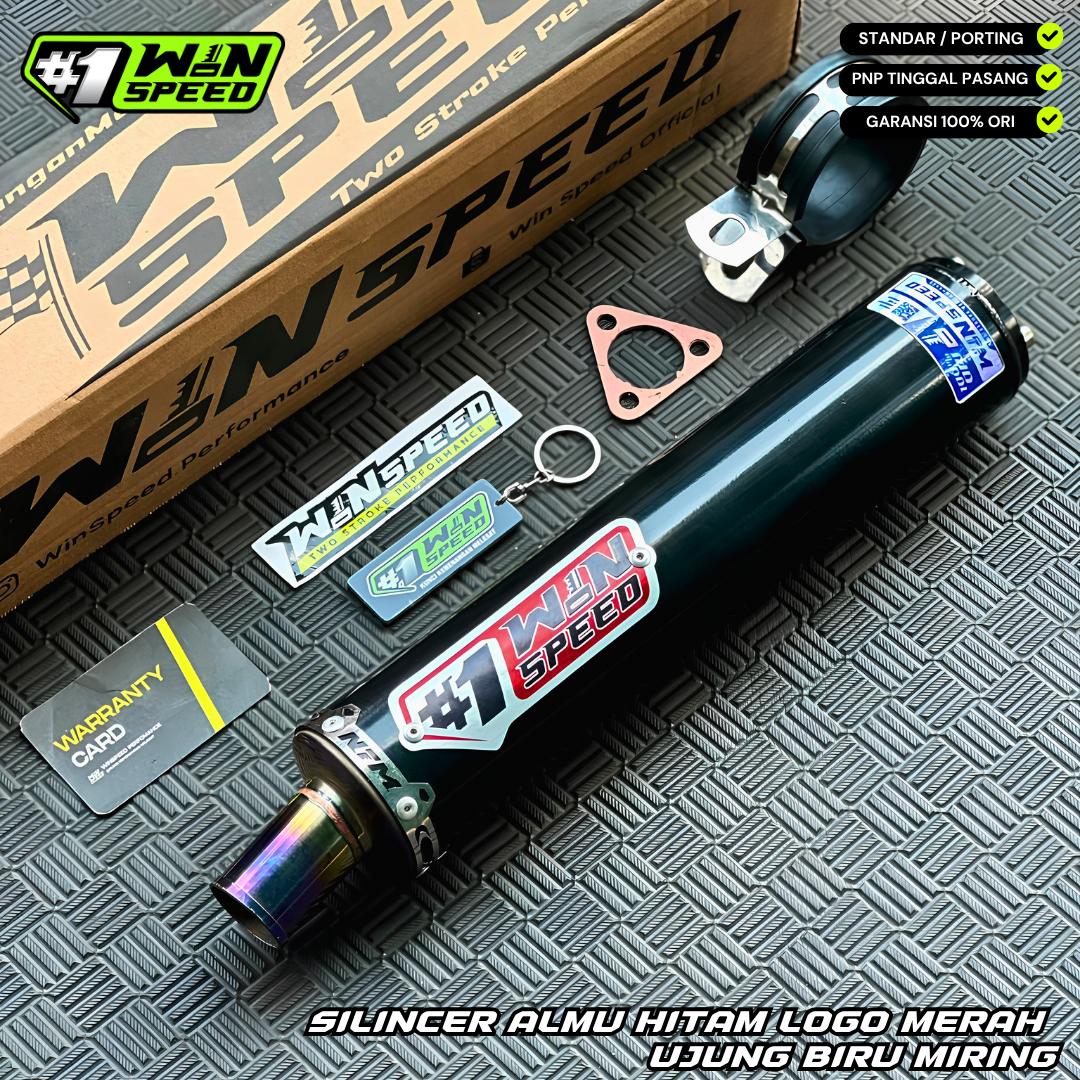 SILENCERS ALMU BLACK COATING BLUE MUZZLE EMBLEM LOGO RED