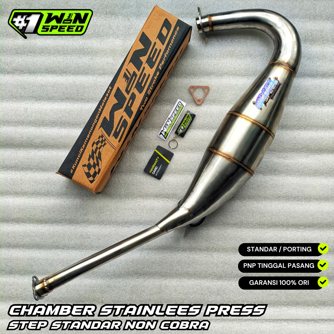 Set, Exhaust Chamber Footstep Standar, Stainless Press , KR150, KRR150, KRR150ZX, Serpico