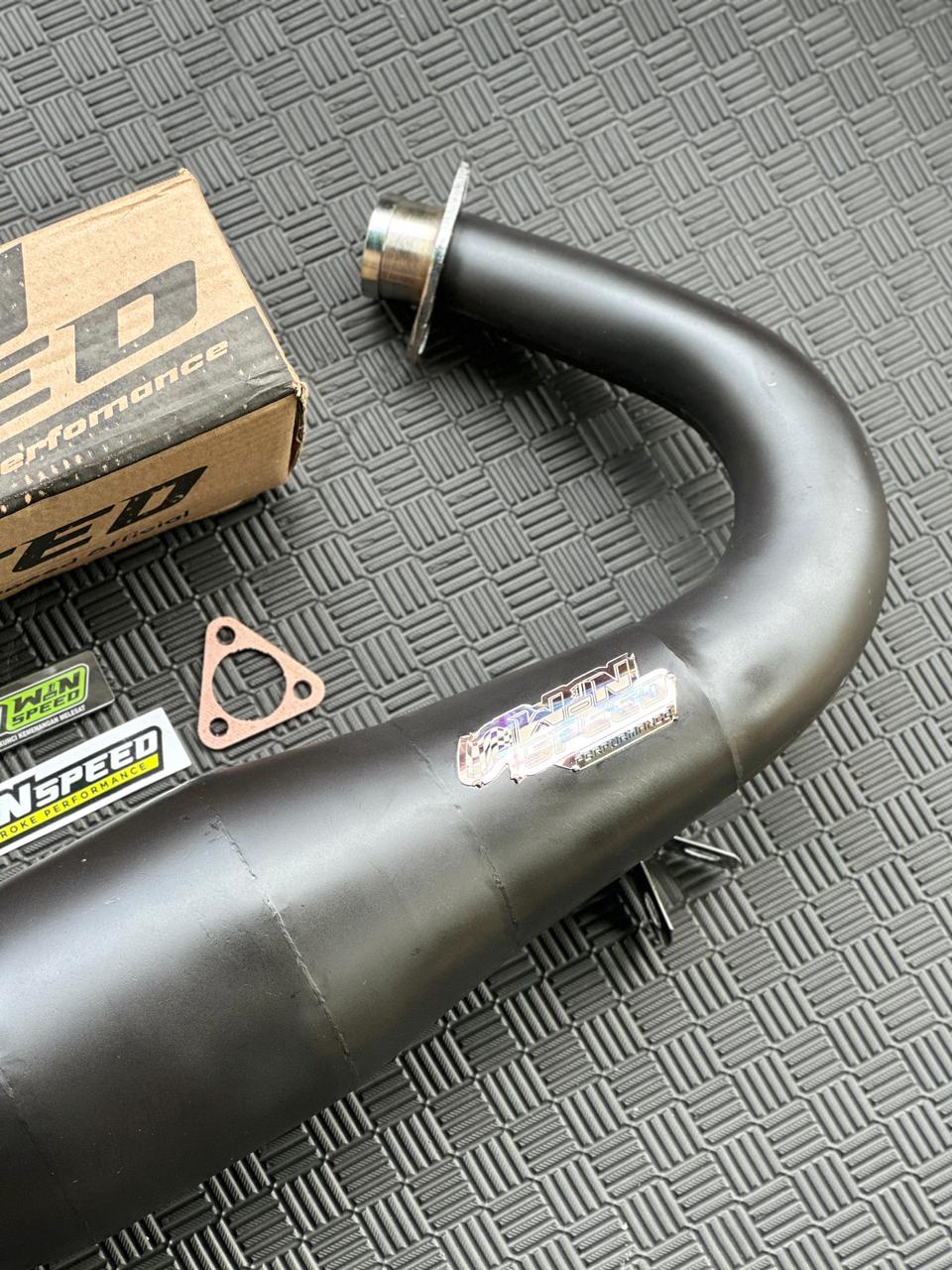 Set, Exhaust Chamber Standar, Clearcoated mild steel black coating , KR150, KRR150, KRR150ZX, Serpico - Image 5