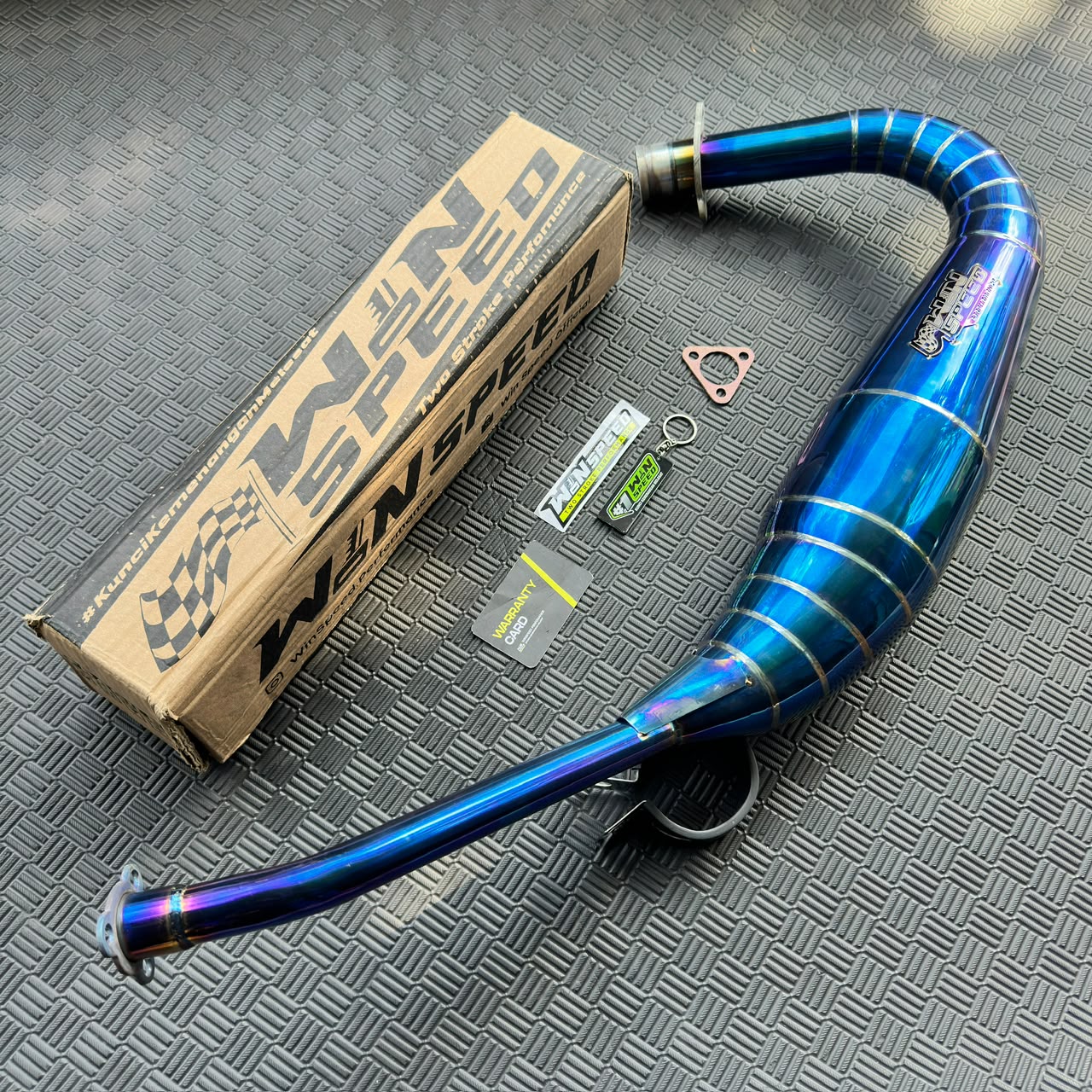 Set, Exhaust Chamber Stainless Full Blue PDK UNDERWEAR MODEL, Stainless , YAMAHA RX KING, RXS - Image 4