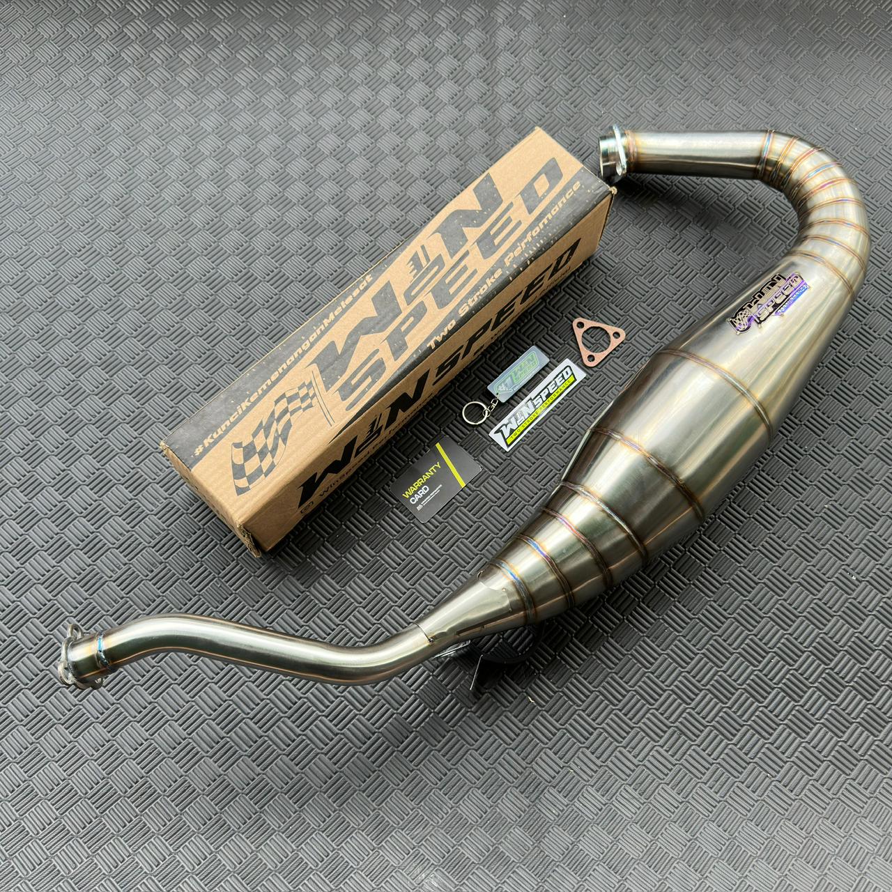 Set, Exhaust Chamber Cobra Step Variasi, worm welded stainless steel , KR150, KRR150, KRR150ZX, Serpico - Image 2