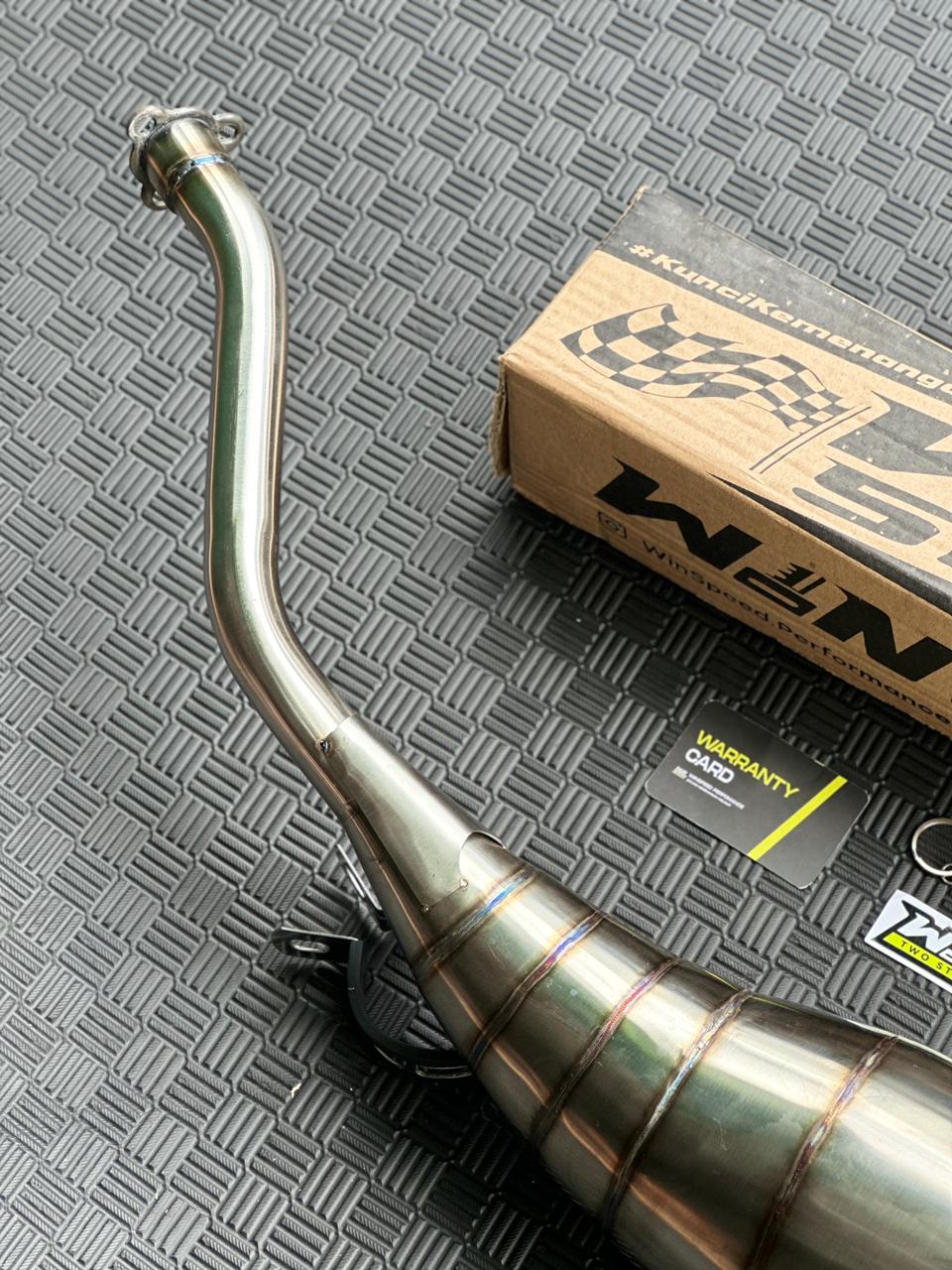 Set, Exhaust Chamber Cobra Step Variasi, worm welded stainless steel , KR150, KRR150, KRR150ZX, Serpico - Image 6