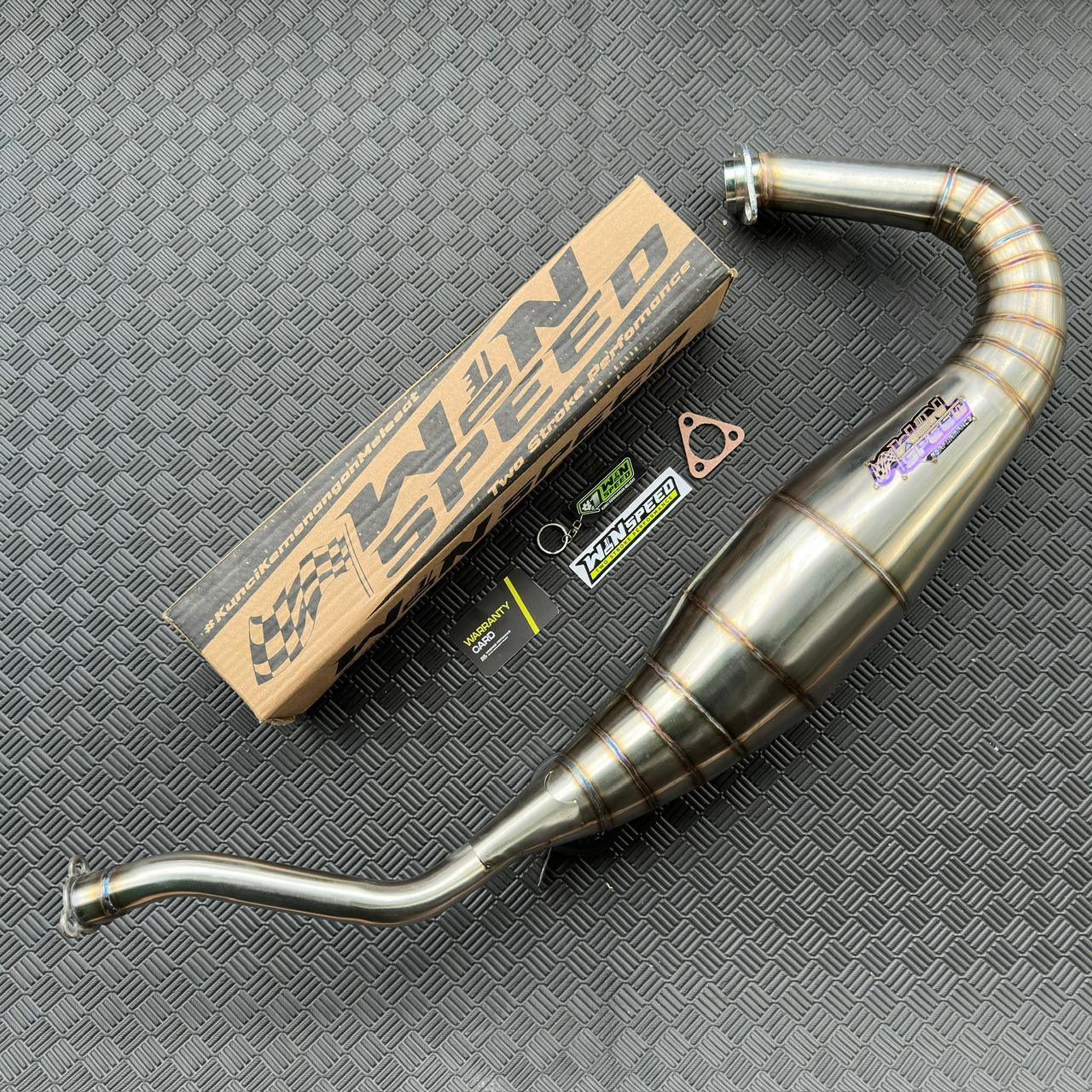 Set, Exhaust Chamber Cobra Step Variasi, worm welded stainless steel , KR150, KRR150, KRR150ZX, Serpico - Image 4