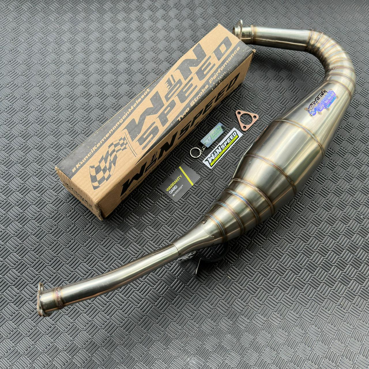 Set, Exhaust Chamber Footstep Standar, worm welded stainless steel , KR150, KRR150, KRR150ZX, Serpico - Image 3