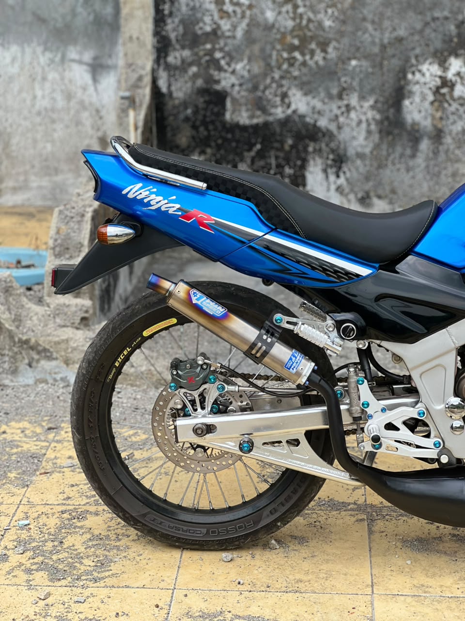 Fullsystem Silencers FULL TITANIUM , Exhaust Chamber Super Cobra, Clearcoated Mild Steel Black Coating, KR150, KRR150, KRR150ZX, Serpico - Image 7