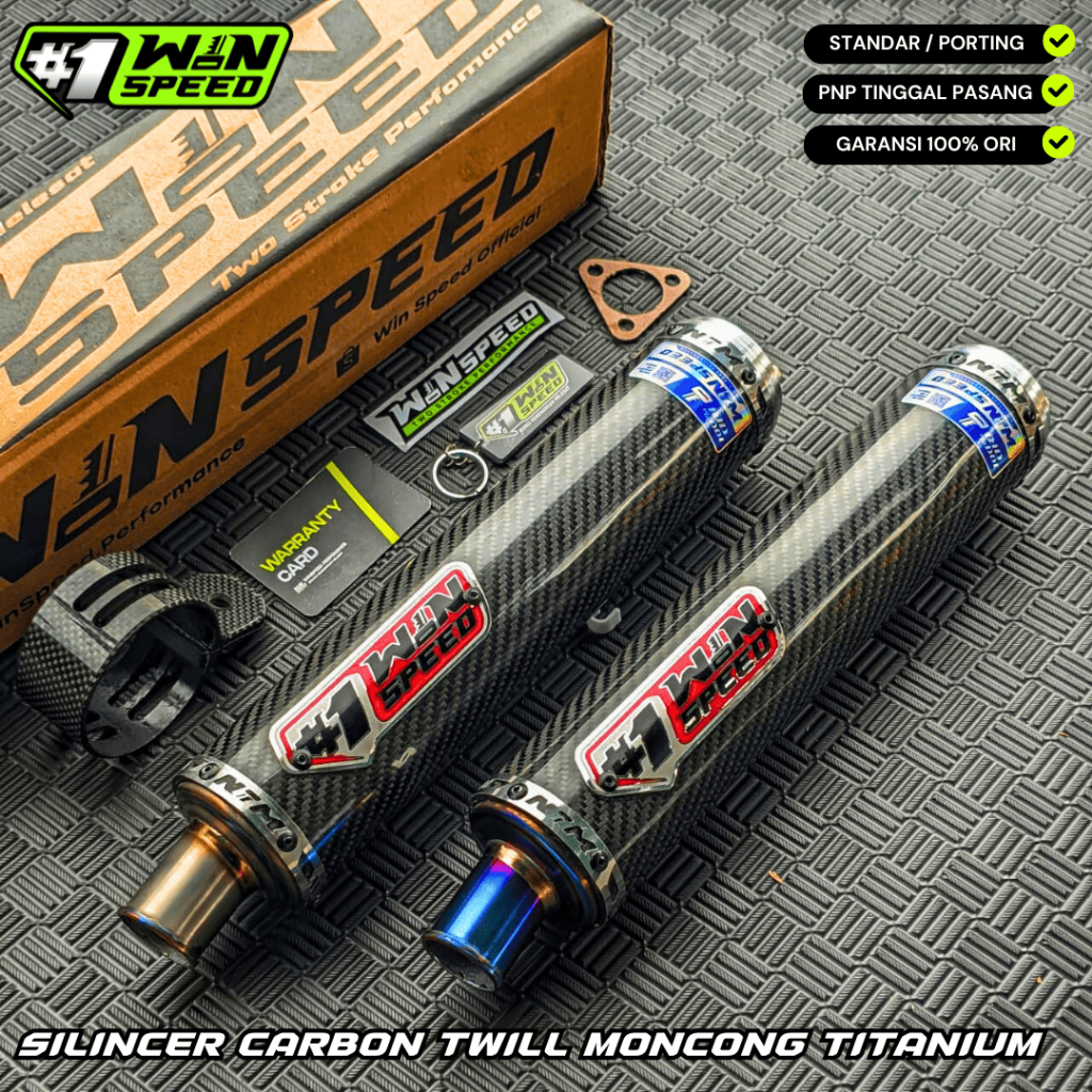 SILENCERS CARBON TWILL GLOSSY MUZZLE TITANIUM ORIGINAL WINSPEED