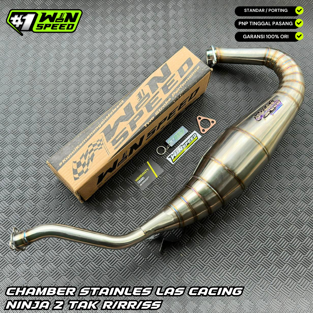 Set, Exhaust Chamber Cobra Step Variasi, worm welded stainless steel , KR150, KRR150, KRR150ZX, Serpico