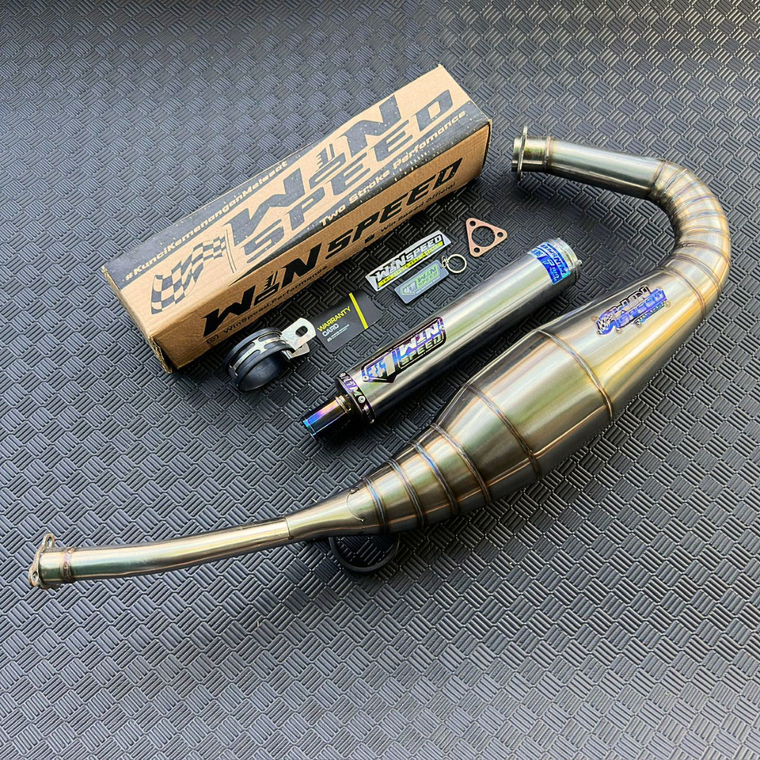 Fullsystem Silencers Aluminium Logo List Purple , Exhaust Chamber Step Standar, stainless steel worm welding , KR150, KRR150, KRR150ZX, Serpico - Image 4