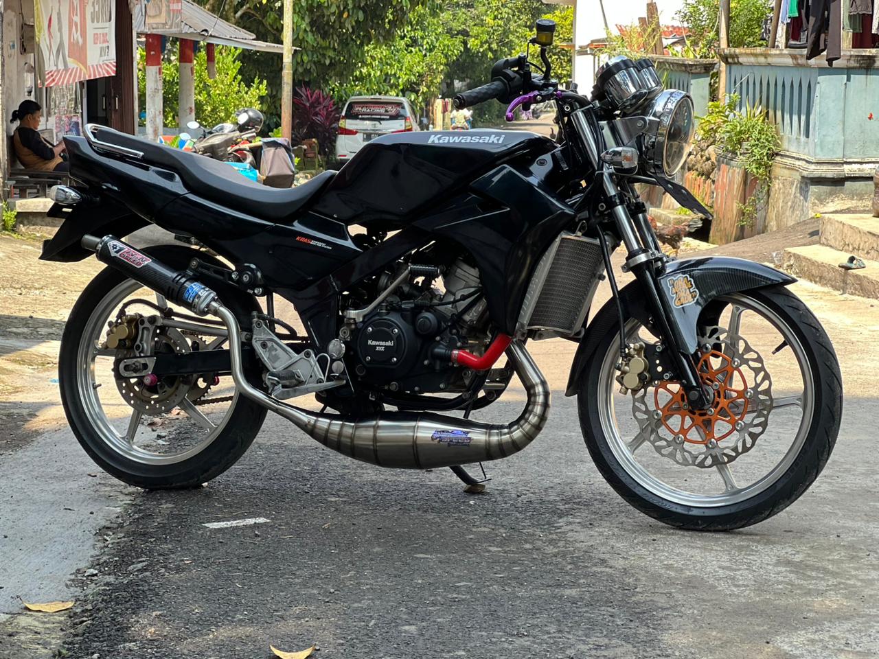 Fullsystem Silencers Carbon Twill Muzzle Titanium , Exhaust Chamber Semi Cobra, stainless steel worm welding , KR150, KRR150, KRR150ZX, Serpico - Image 7