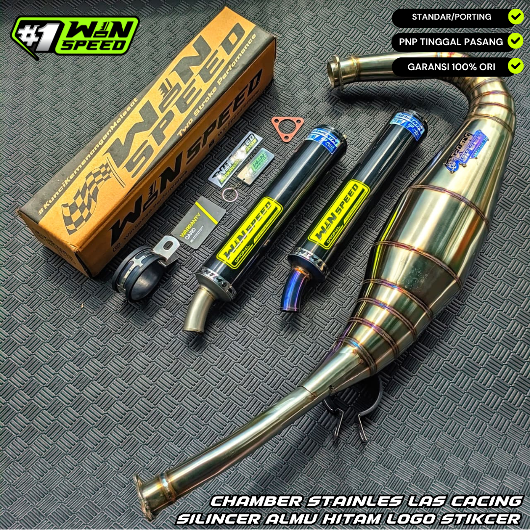 Fullsystem Silencers Aluminium Logo Sticker , Exhaust Chamber Step Standar, stainless steel worm welding , KR150, KRR150, KRR150ZX, Serpico
