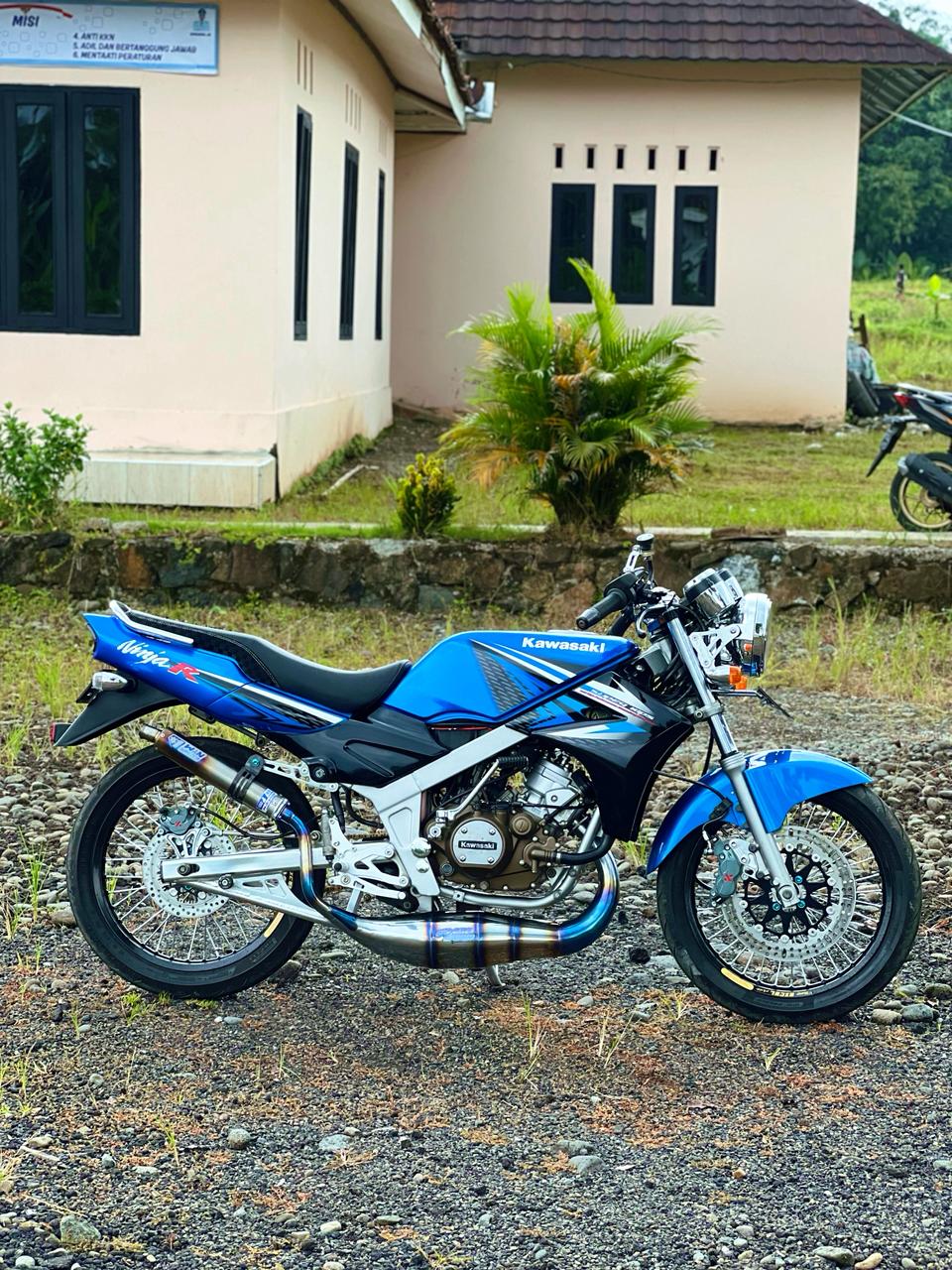 Fullsystem Silencers Full Titanium, Exhaust Chamber Standar/Cobra/Super Cobra, Stainless Press Half Blue , KR150, KRR150, KRR150ZX, Serpico - Image 5