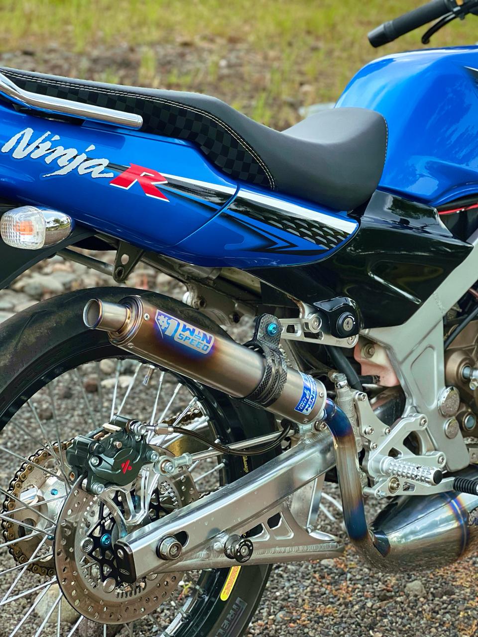 Fullsystem Silencers Full Titanium, Exhaust Chamber Standar/Cobra/Super Cobra, Stainless Press Half Blue , KR150, KRR150, KRR150ZX, Serpico - Image 6