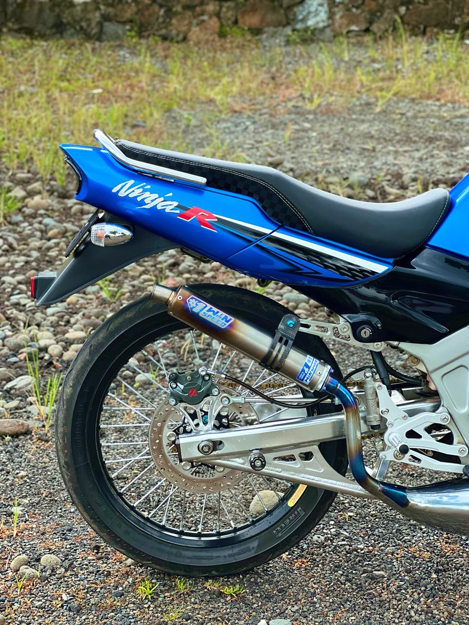Fullsystem Silencers Full Titanium, Exhaust Chamber Standar/Cobra/Super Cobra, Stainless Press Half Blue , KR150, KRR150, KRR150ZX, Serpico - Image 8