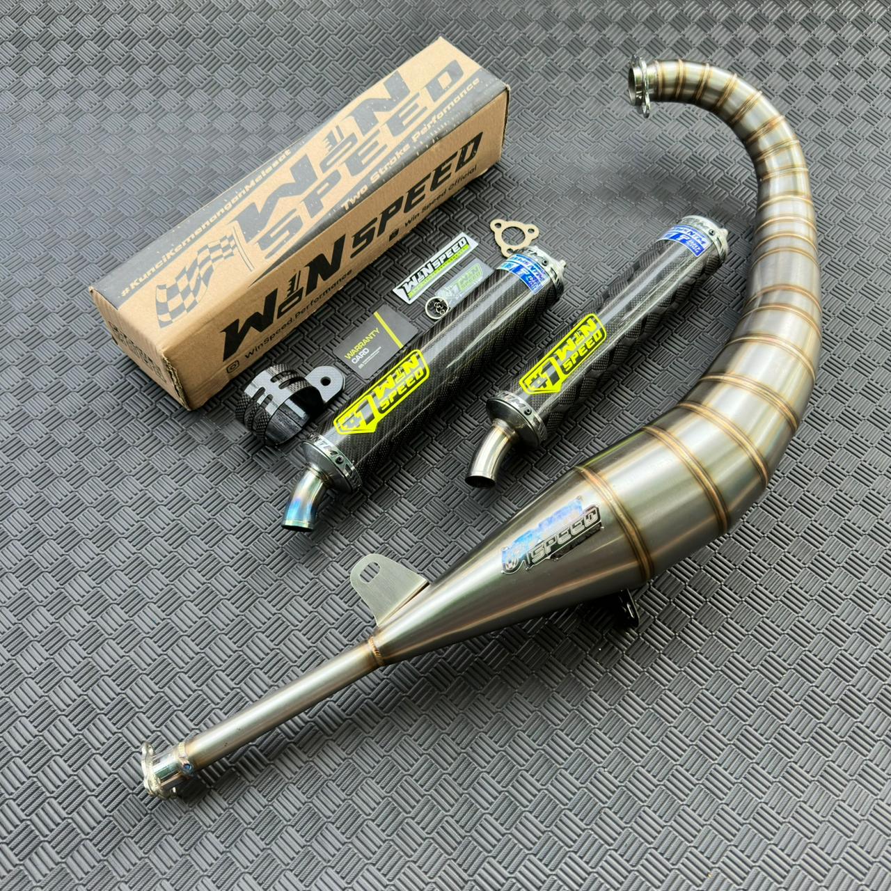 Fullsystem Silencer Carbon Jaguar & Lightning , Exhaust Chamber Stainless Model Lavida, YAMAHA RXZ | RZR - Image 2