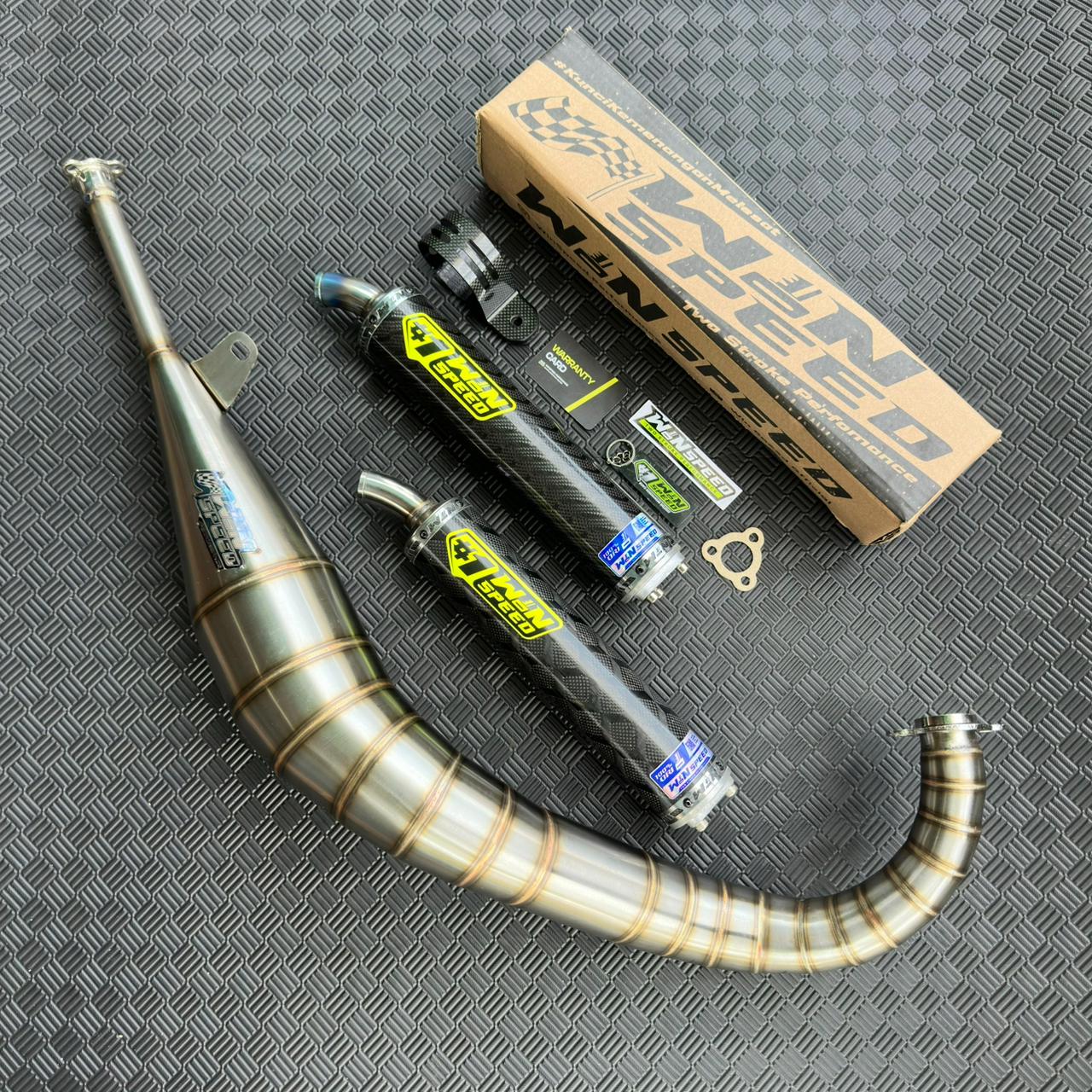 Fullsystem Silencer Carbon Jaguar & Lightning , Exhaust Chamber Stainless Model Lavida, YAMAHA RXZ | RZR - Image 3