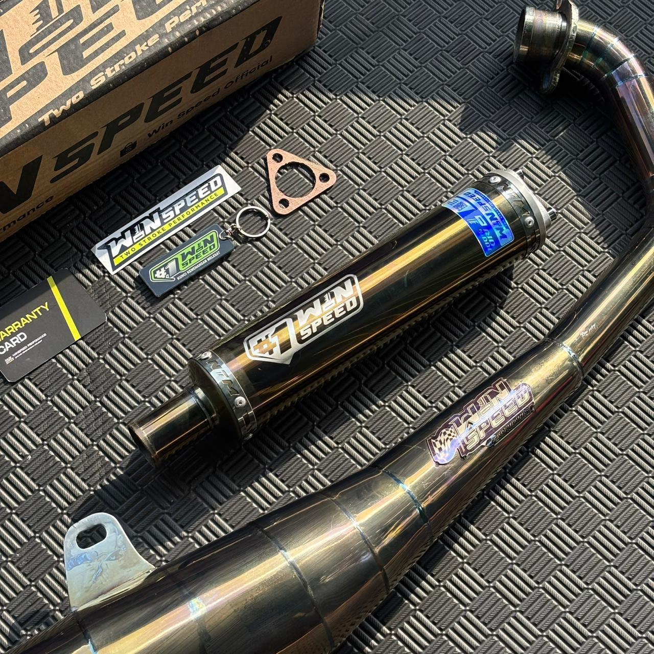 Fullsystem Silencer Carbon Plain Doff & Spreadtow, Exhaust Chamber Stainless undercarriage model , YAMAHA 125z,125zr - Image 2