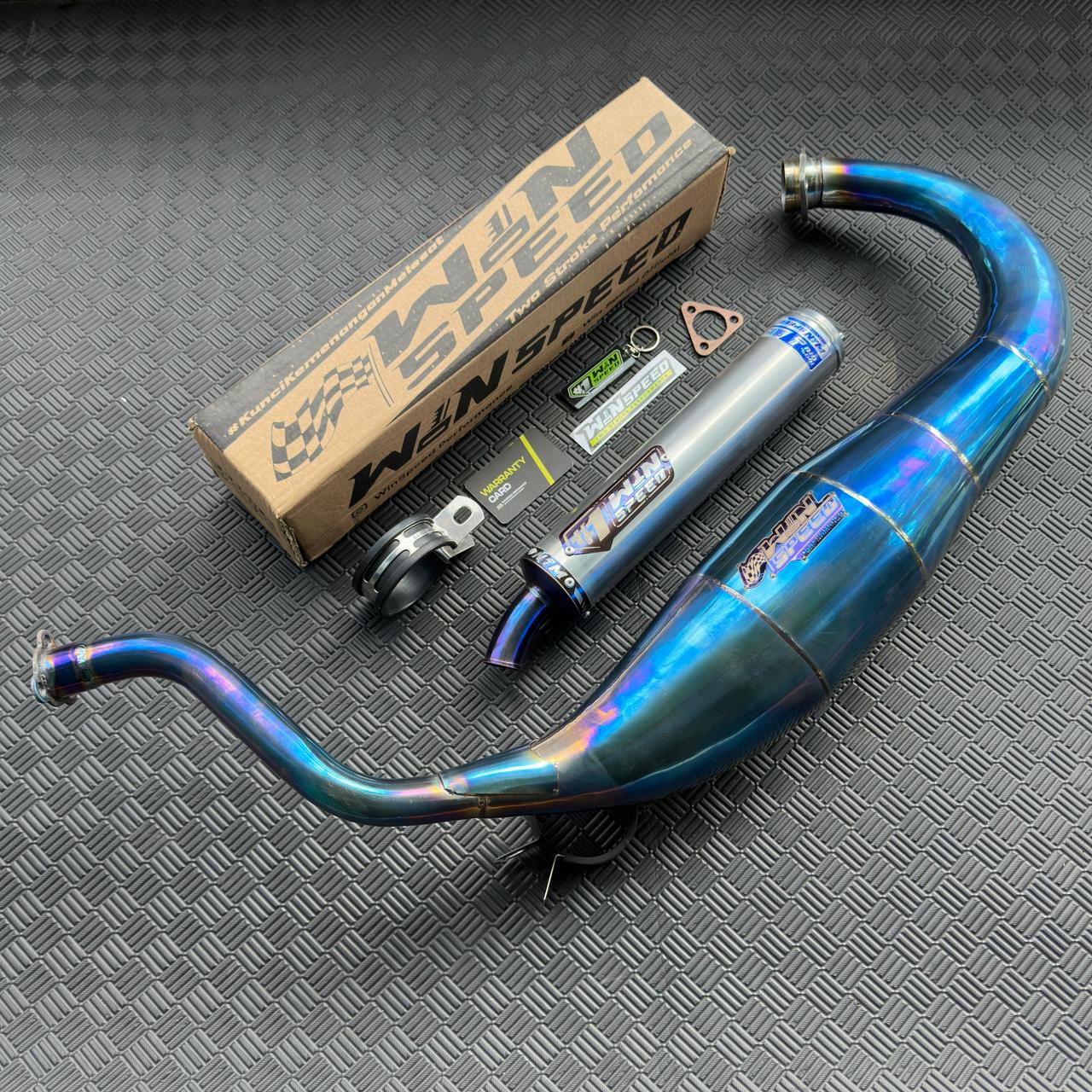 Fullsystem Silencers Almu Logo List Purple , Exhaust Chamber Standar/Cobra/Super Cobra, Stainless Press Full Blue , KR150, KRR150, KRR150ZX, Serpico - Image 9