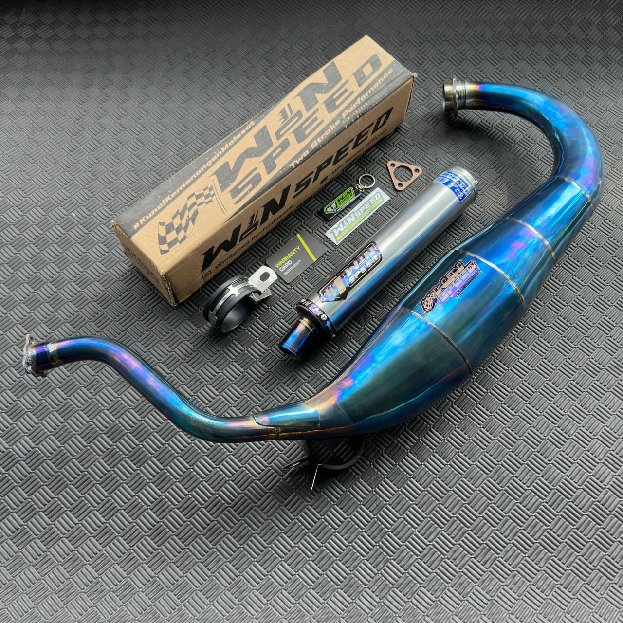 Fullsystem Silencers Almu Logo List Purple , Exhaust Chamber Standar/Cobra/Super Cobra, Stainless Press Full Blue , KR150, KRR150, KRR150ZX, Serpico - Image 8