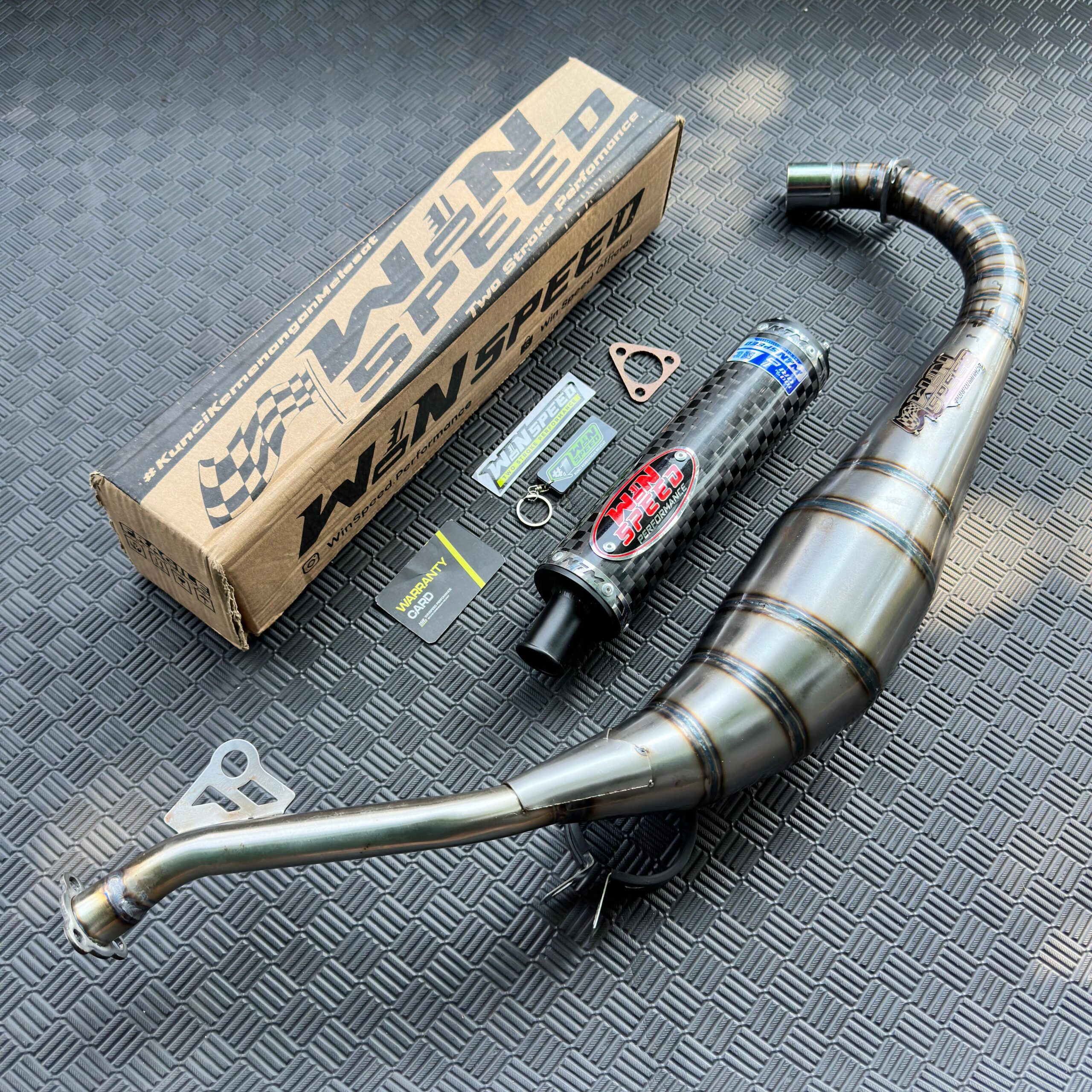Fullsystem Silencers Carbon Spreadtow & Plain Doff , Exhaust Chamber Galvanized Cobra , SATRIA 2 STROKE - Image 4