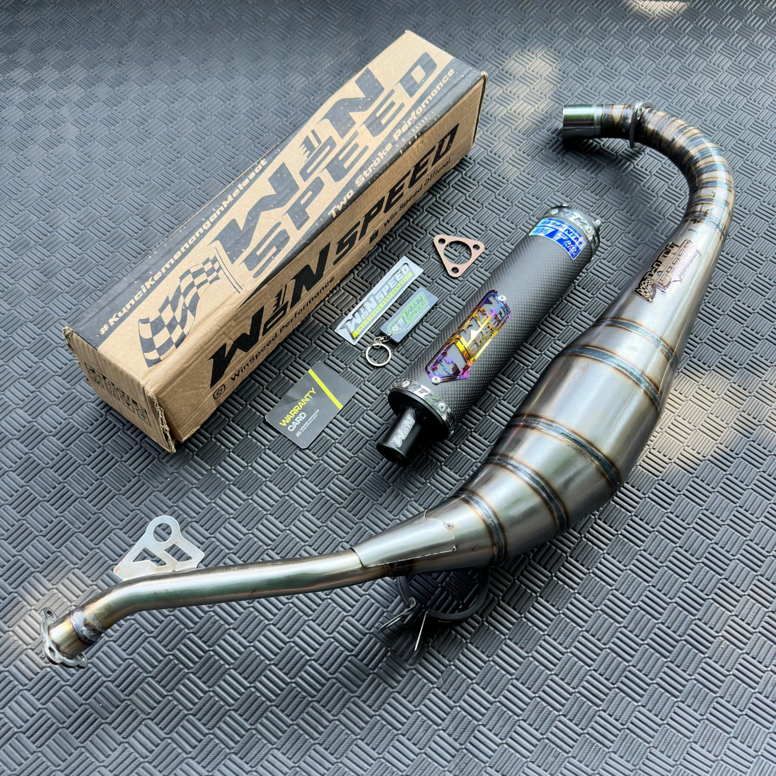 Fullsystem Silencers Carbon Spreadtow & Plain Doff , Exhaust Chamber Galvanized Cobra , SATRIA 2 STROKE - Image 3