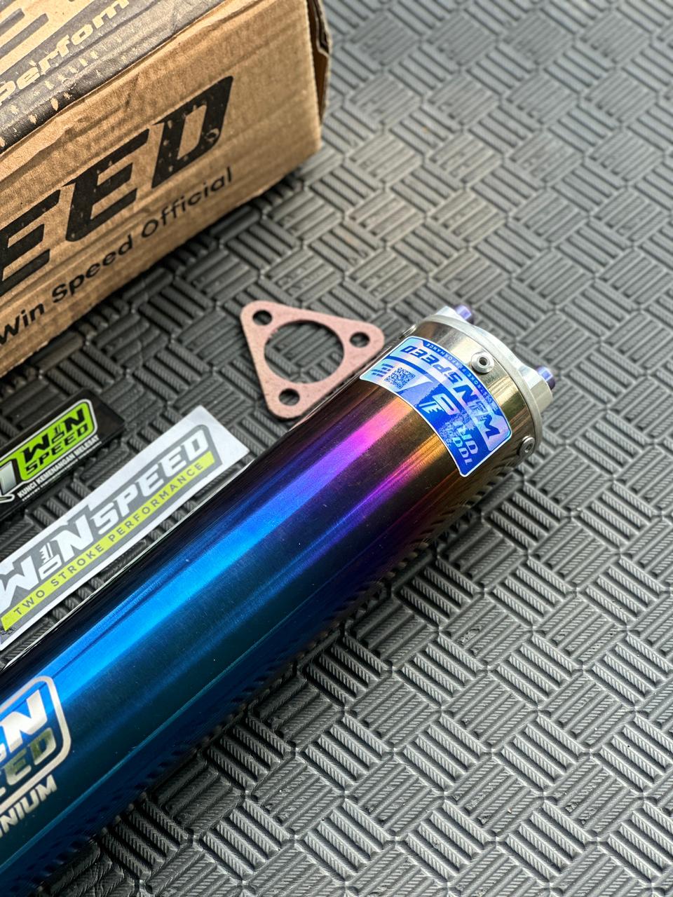 SILENCERS FULL TITANIUM BURN BLUE GOLD ORIGINAL WINSPEED - Image 3